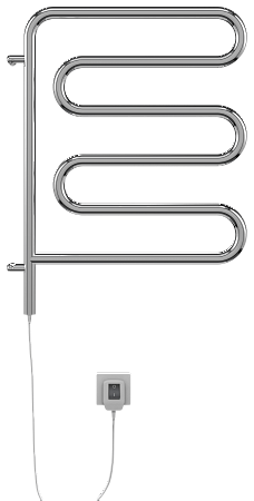 Электро 25 Ш-обр 450х570 поворотный Полотенцесушитель  TERMINUS Нижнекамск - фото 2