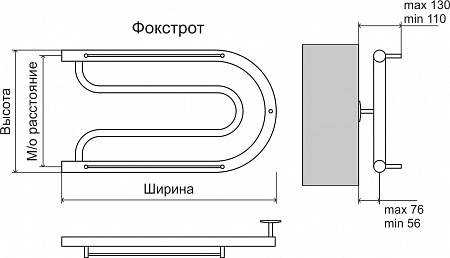 Фокстрот AISI 32х2 320х700 Полотенцесушитель  TERMINUS Нижнекамск - фото 3