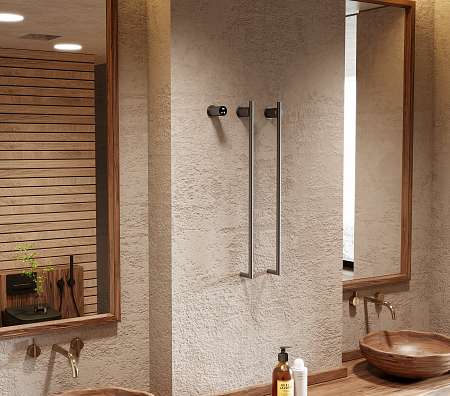 Рондо П2 350х760 электро Полотенцесушитель TERMINUS Оружейная сталь Нижнекамск - фото 6