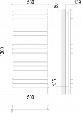 Соренто П15 500х1300 электро (sensor quick touch) Полотенцесушитель  TERMINUS Нижнекамск - фото 3