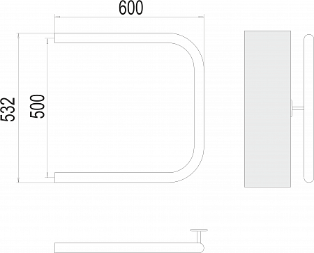 П-обр AISI 32х2 500х600 Полотенцесушитель  TERMINUS Нижнекамск - фото 3