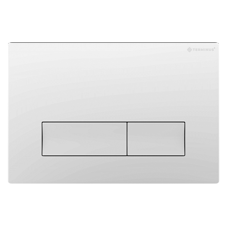 Клавиша смыва для инсталляции Terminus Classic кнопка прямоугольник цвет белый Нижнекамск - фото 1